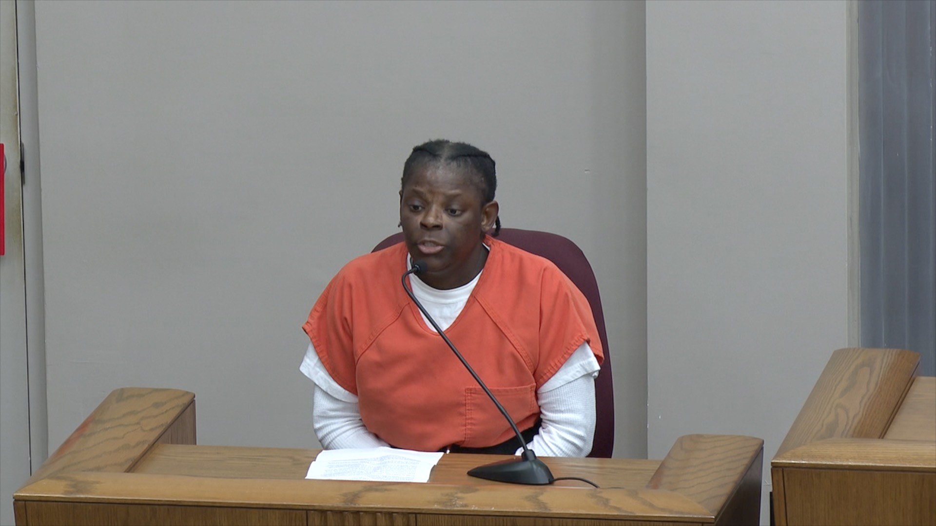 Alfreda Nelson speaking on her behalf during her sentencing on 3/26/26