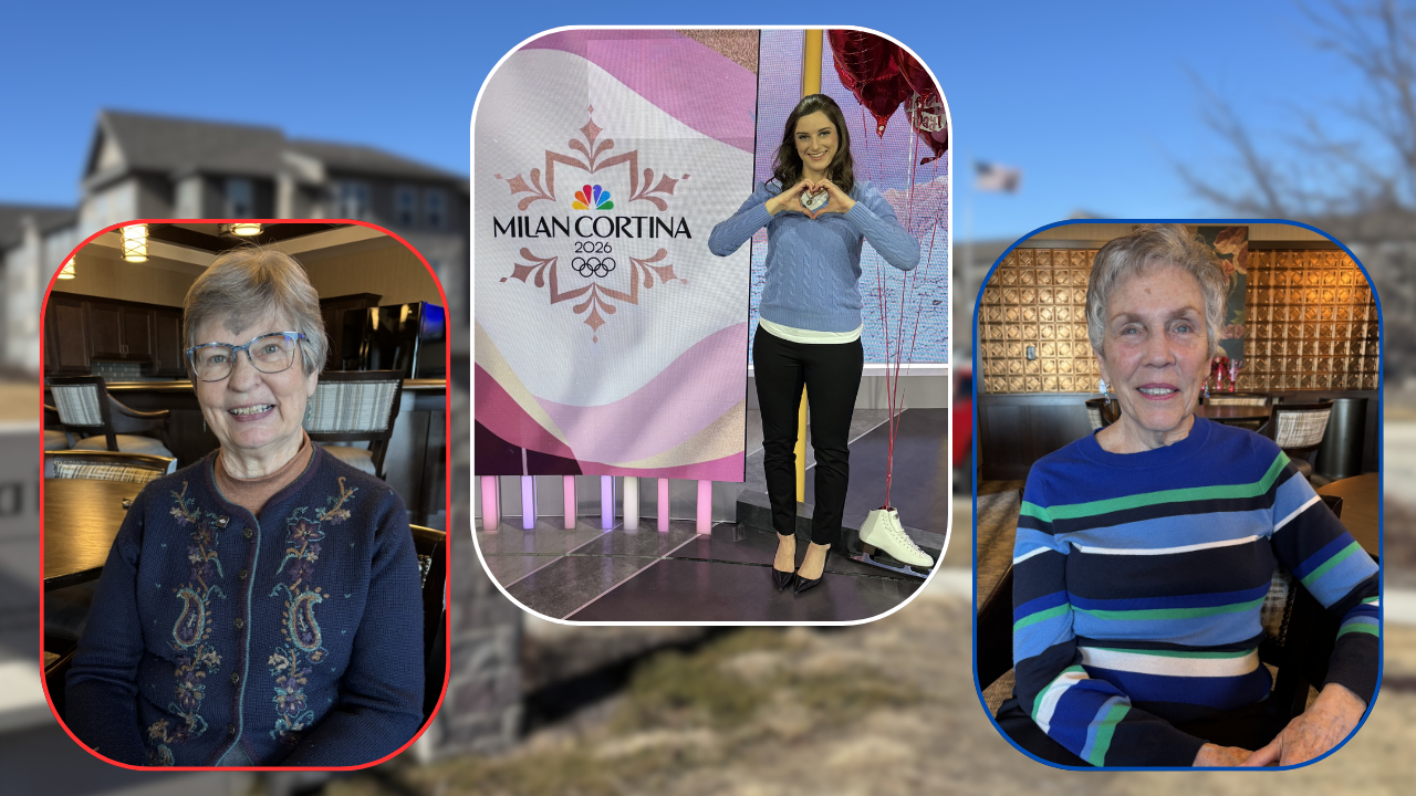 Germantown seniors cheer on their fitness coach providing NBC Olympics commentary