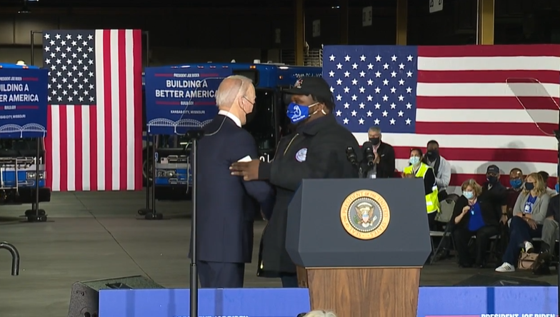 KCATA employee introduces Joe Biden