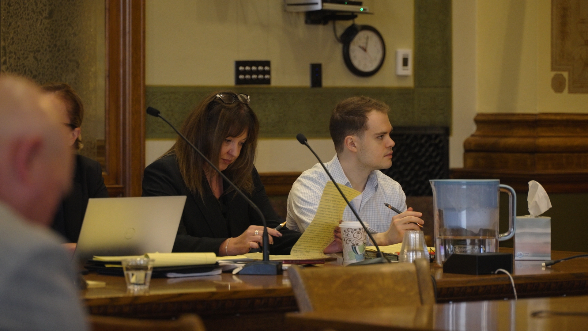 Miles Miller (right) and Defense Attorneys 