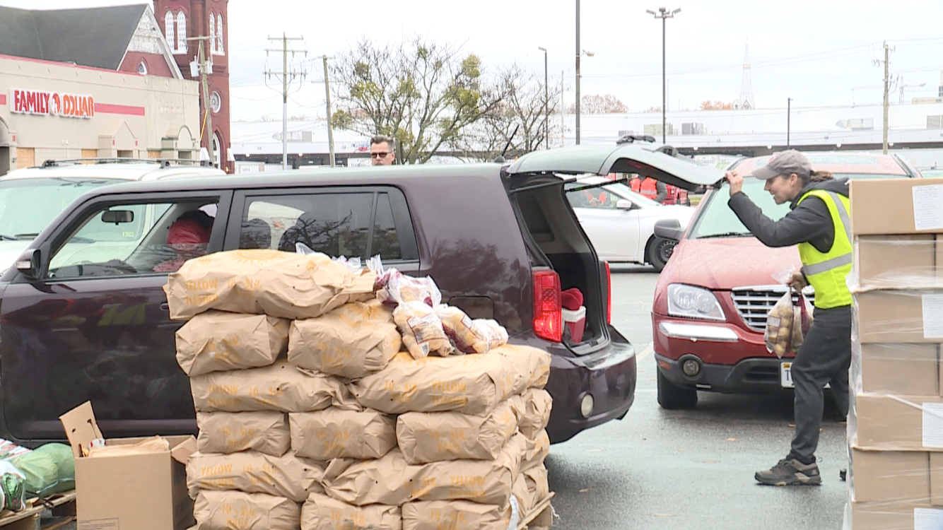 'We just need help,' Foodbank hosts major food distribution in Norfolk food desert