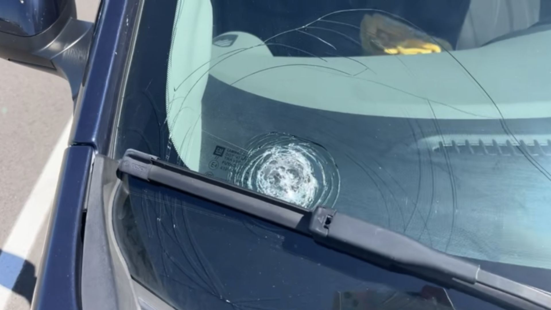 Car damage man threw railroad spikes