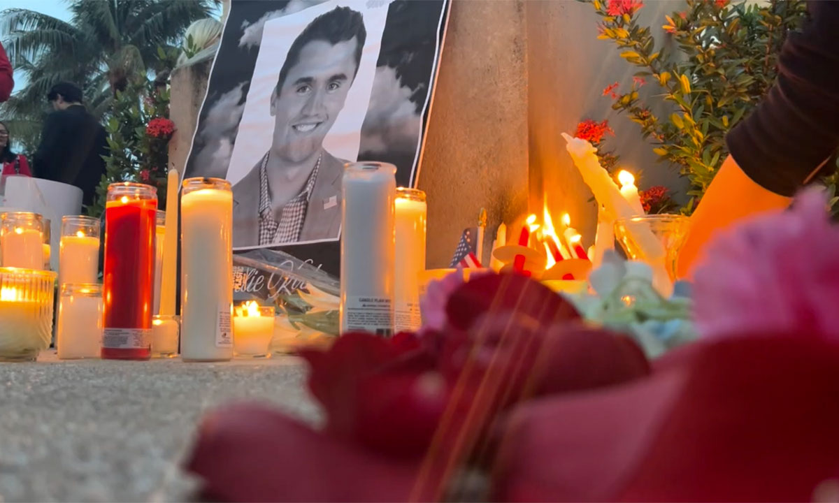 Charlie Kirk WPB vigil 