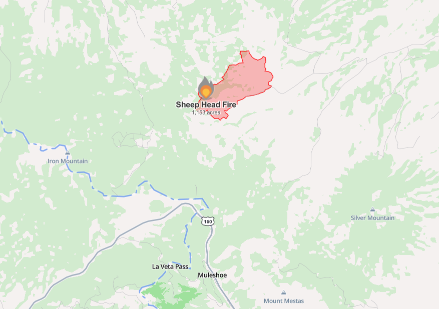Wildfire perimeter map