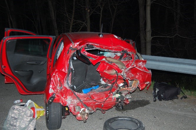 Chevy Spark rear-ended by drunk driver