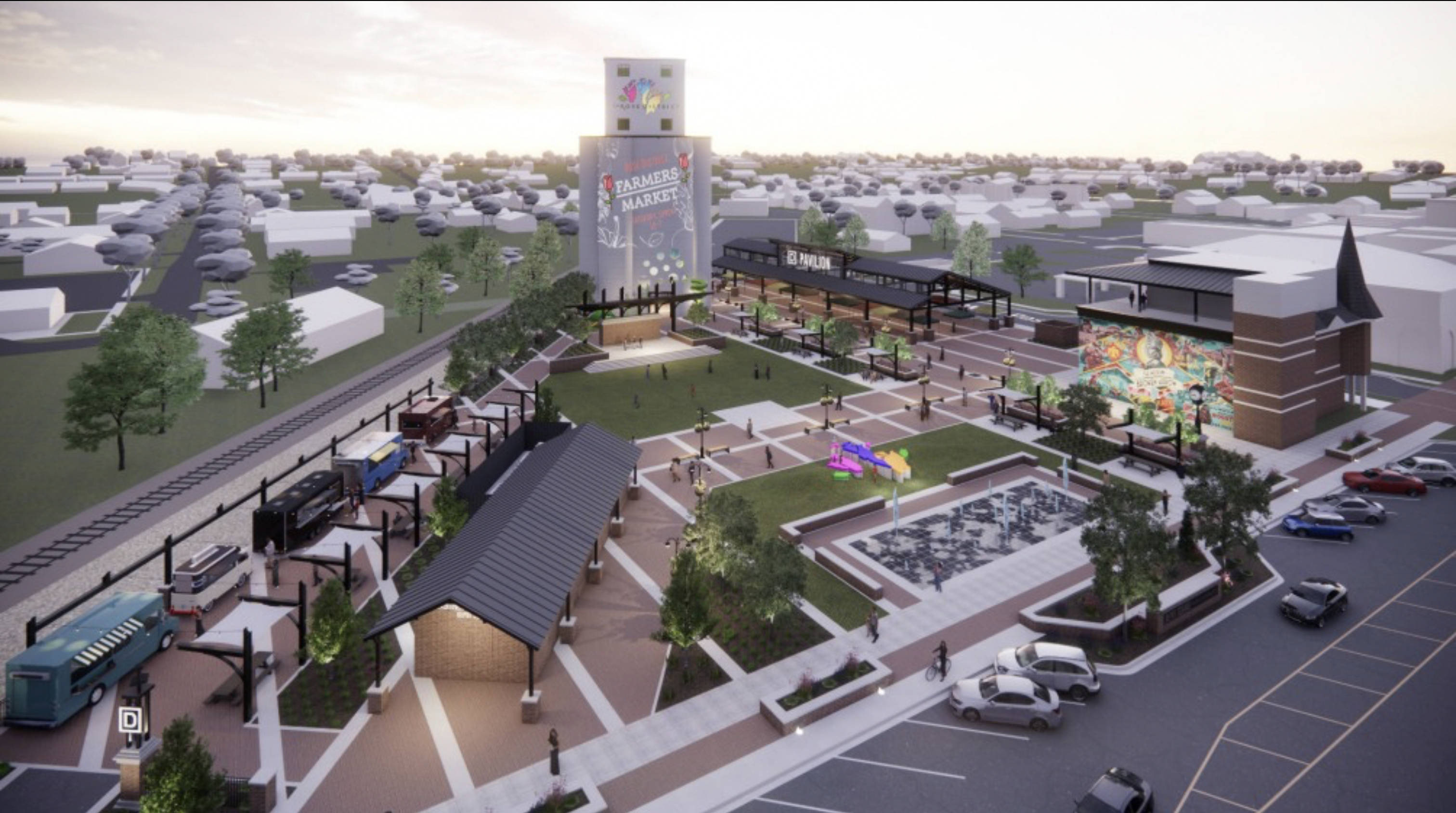 Rose District Plaza Rendering Plan 