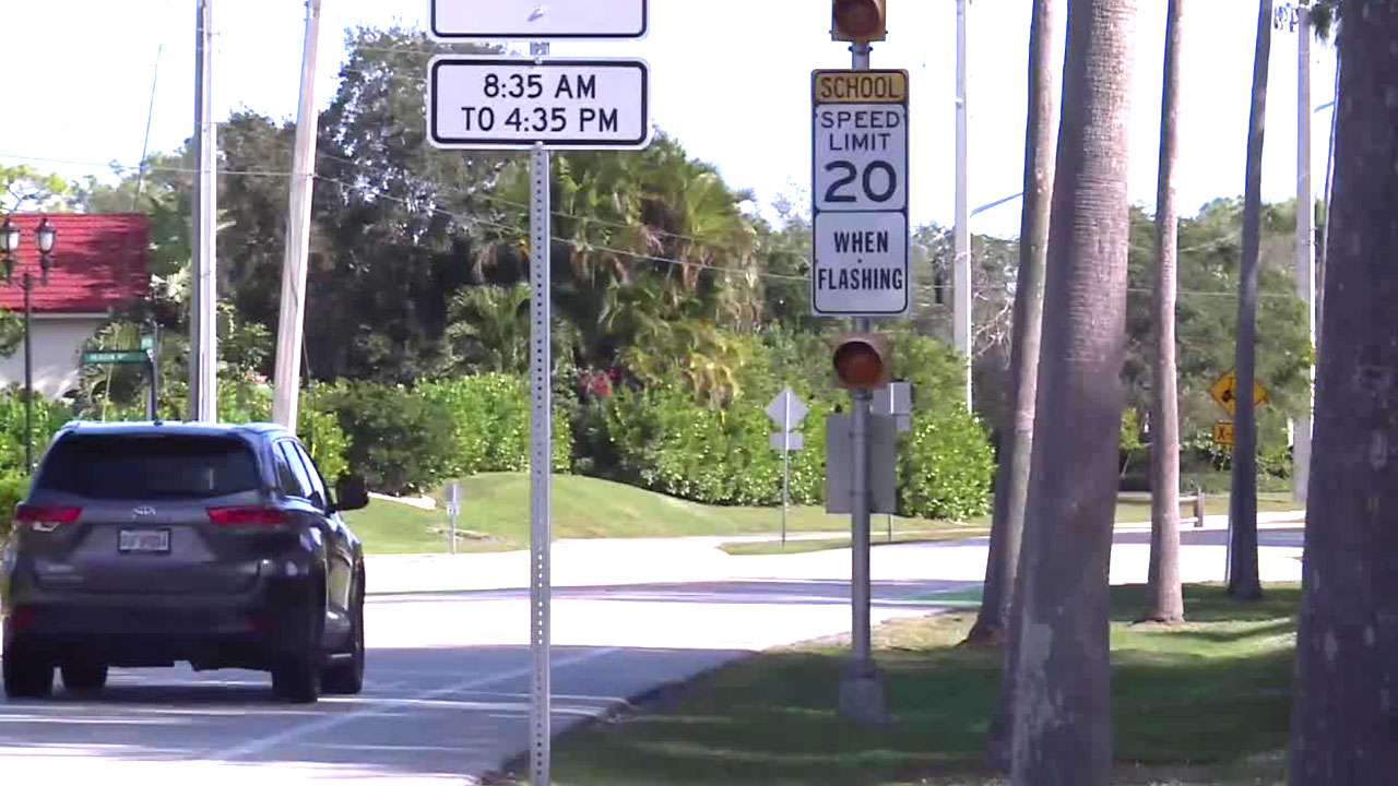 School speed zone in Wellington