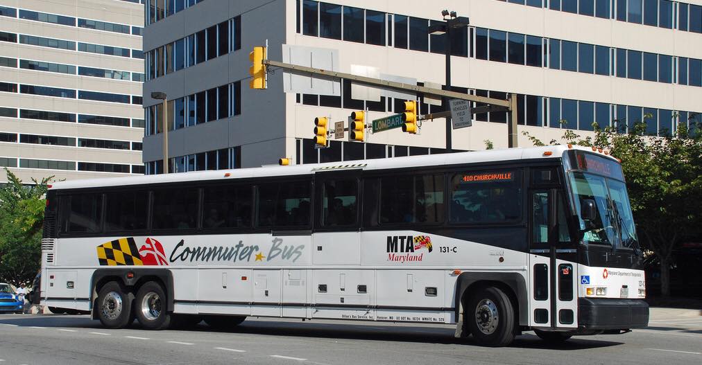 Commuter Bus Line 410 from Harford County to Baltimore is among those proposed to be cut