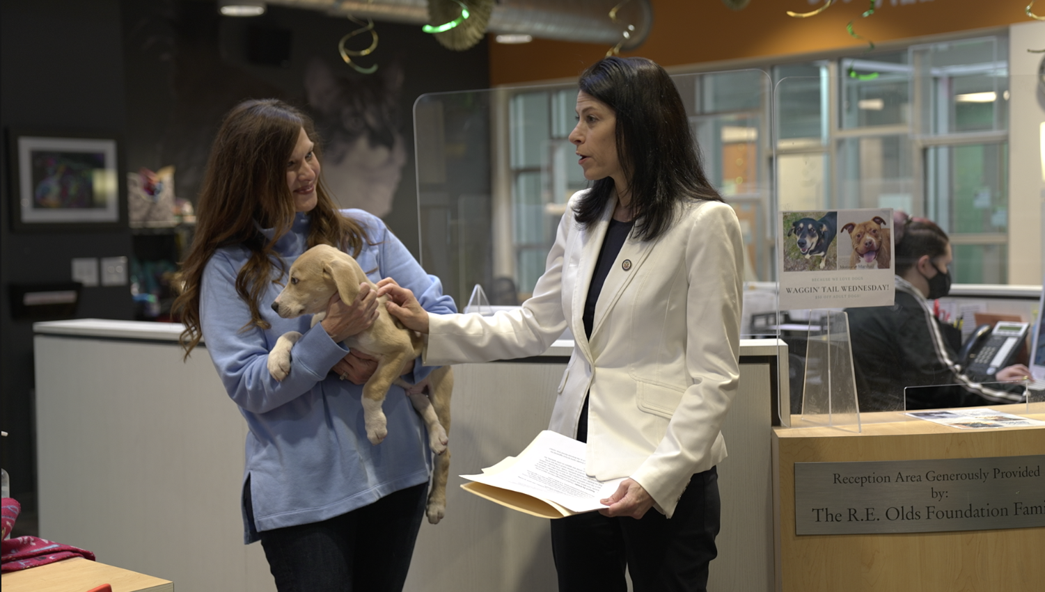 AG Nessel with puppy