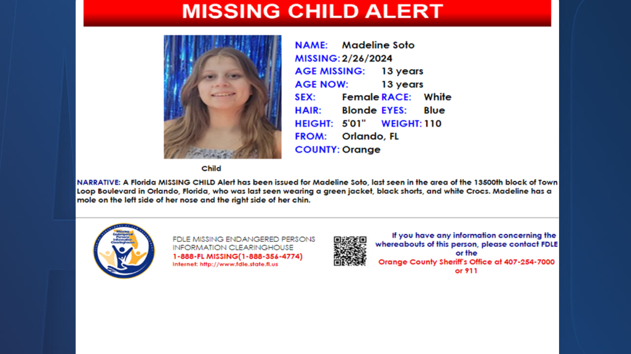 Missing Child Alert- Madeline Soto