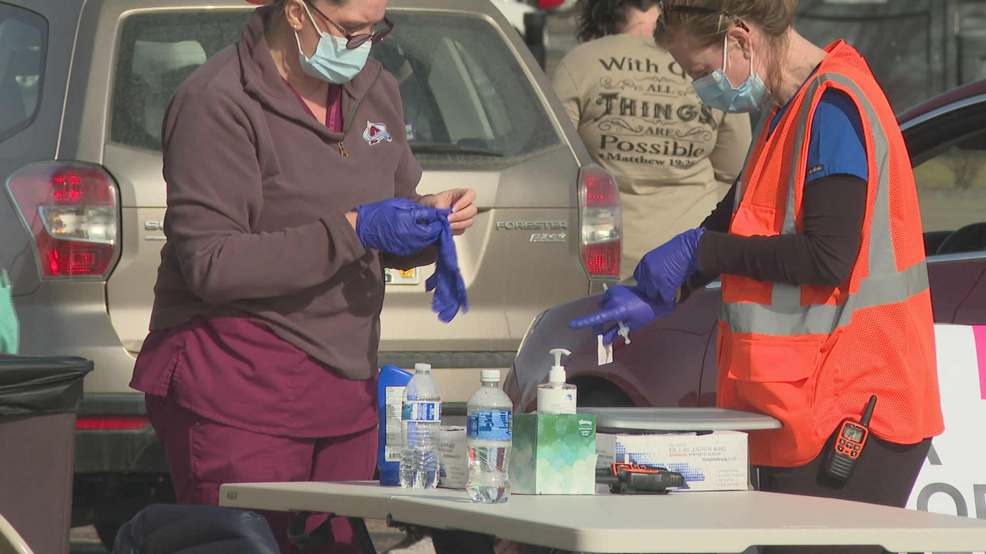 Thousands receive second vaccine dose at Broadmoor World Arena 