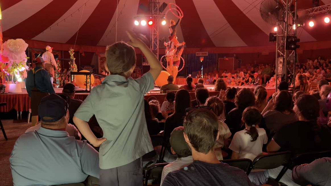 Sometimes at the Venardos Circus you just can't sit down!