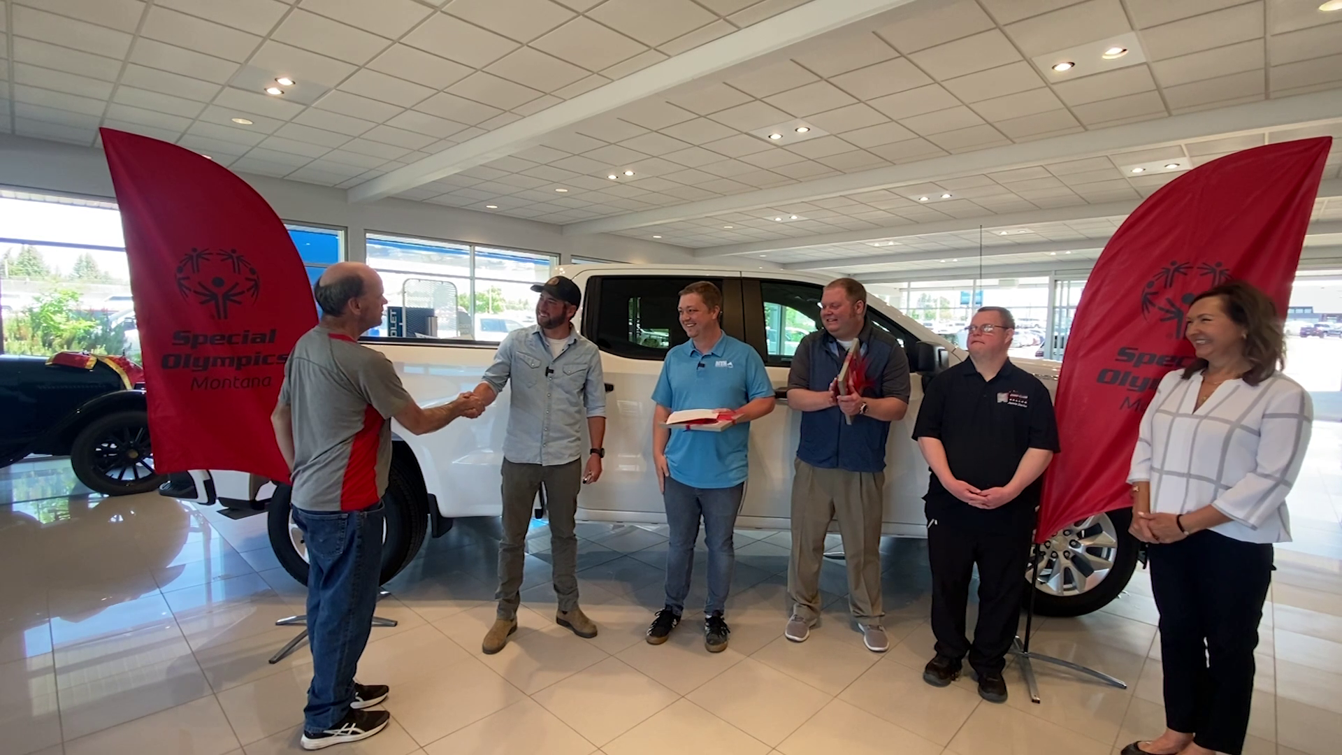 Adam Bagger wins new pickup truck
