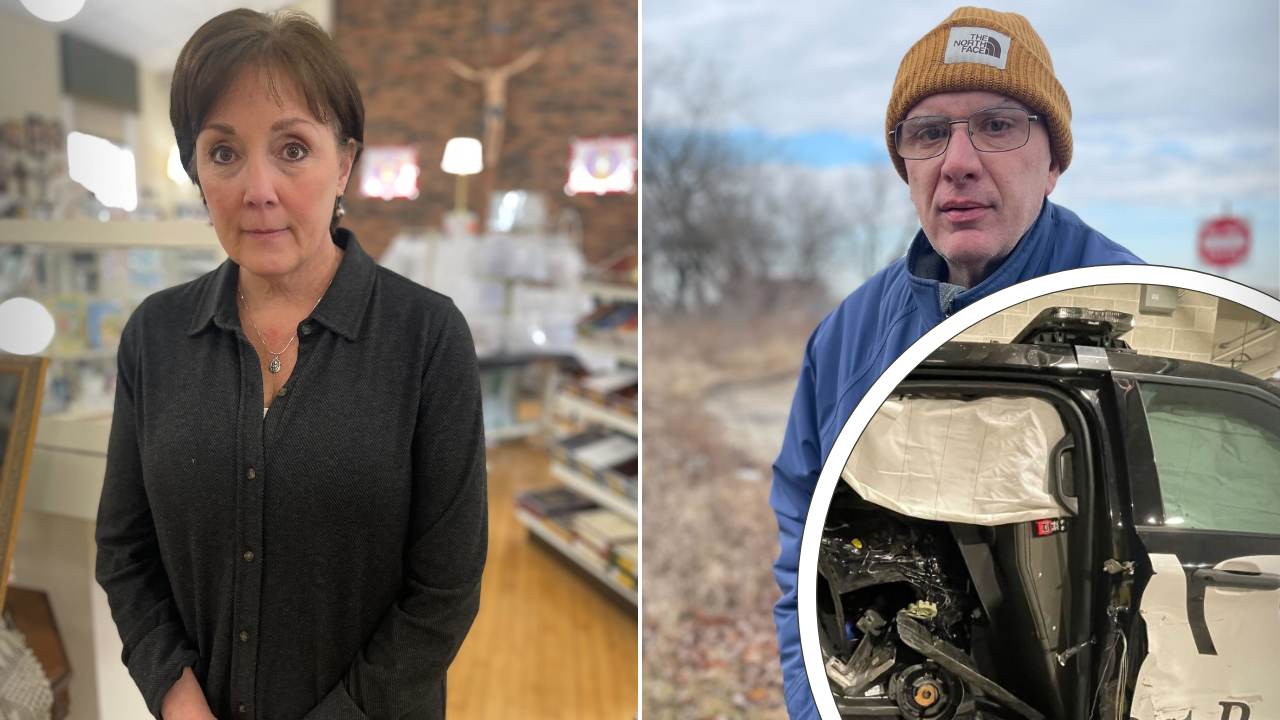 Community pleads for drivers to slow down after crash involving police squad car