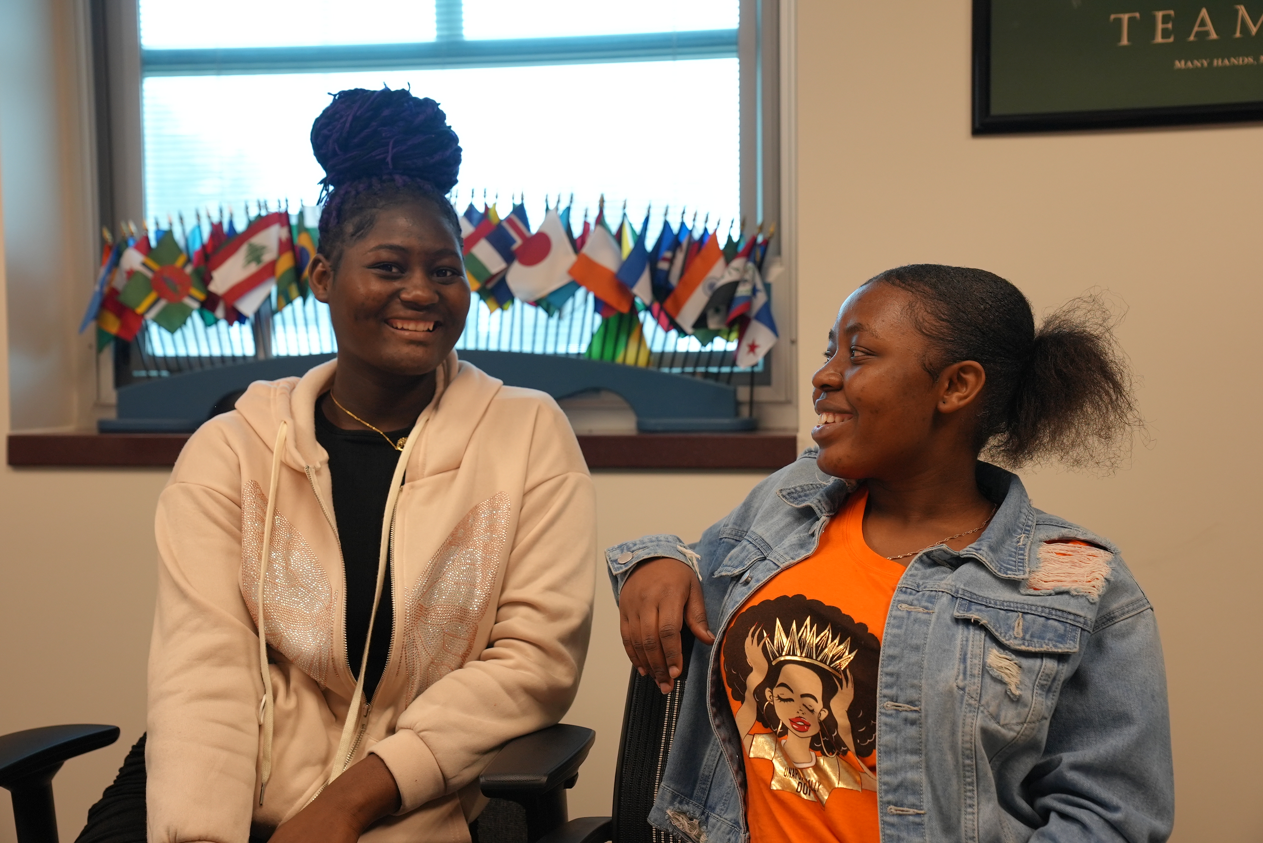 Birungi Tibasaga and Fatuma Mukambilwa, Eastern High School seniors