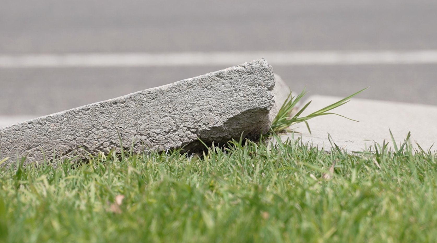 Damaged sidewalk in Oceano 