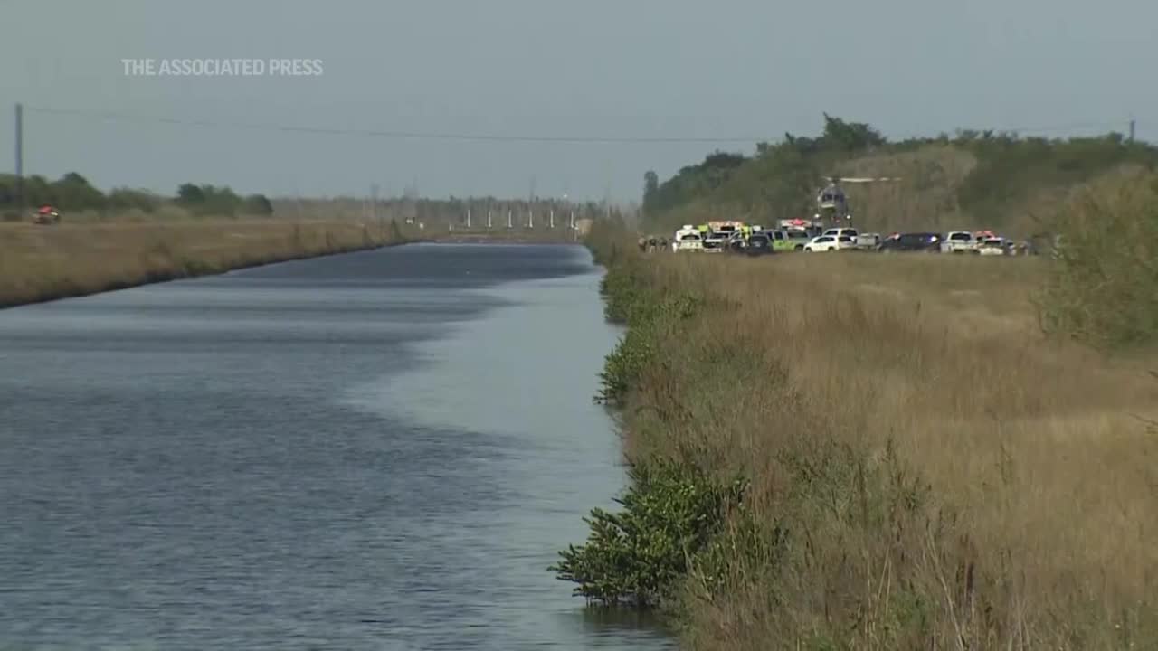 Chopper crashes into canal