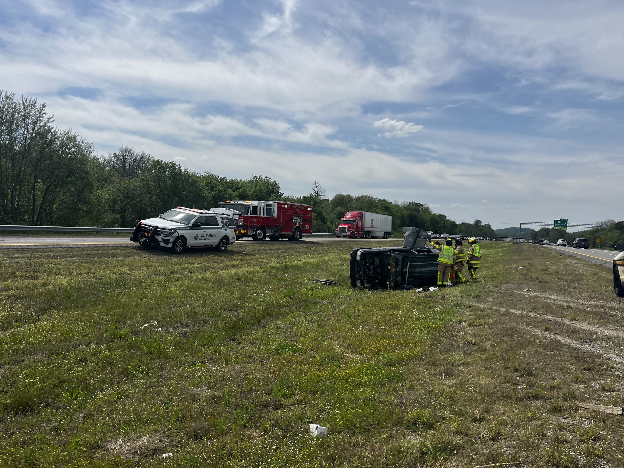 Rollover crash on I-840 leaves driver with minor injuries