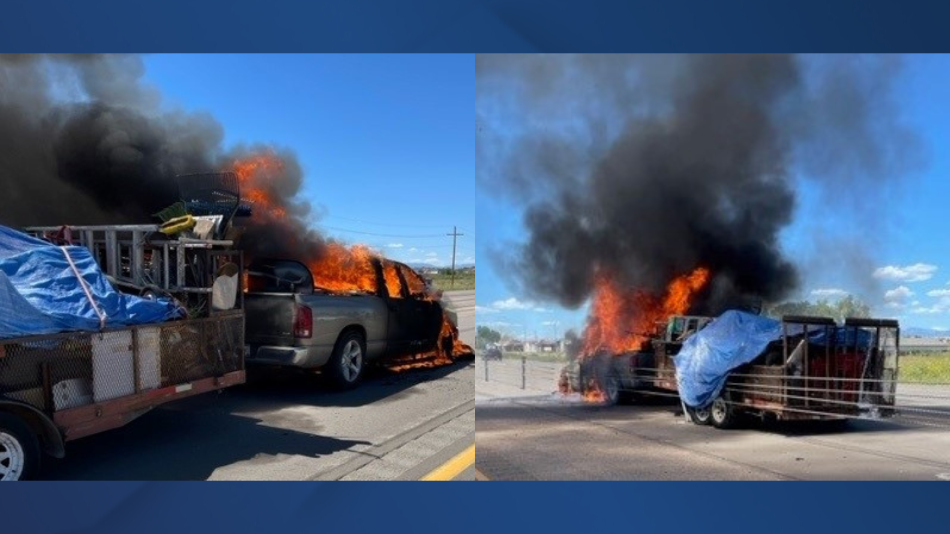 Burning Truck HWY 50 