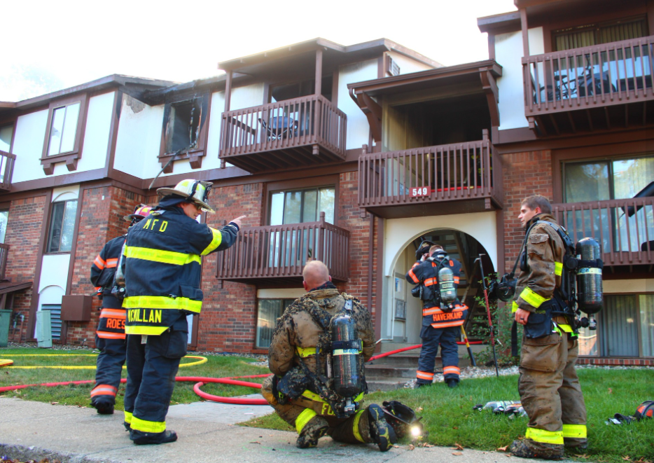 Fire at Glen Oaks Apartment Complex in Muskegon displaces 36 tenants, no injuries.