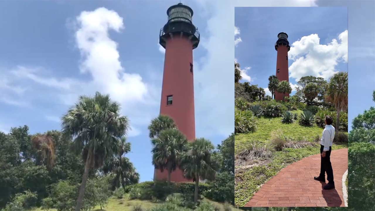 WPTV First Alert Weather meteorologist Walter Kelley stepped back in time during his visit to the Jupiter Inlet Lighthouse.