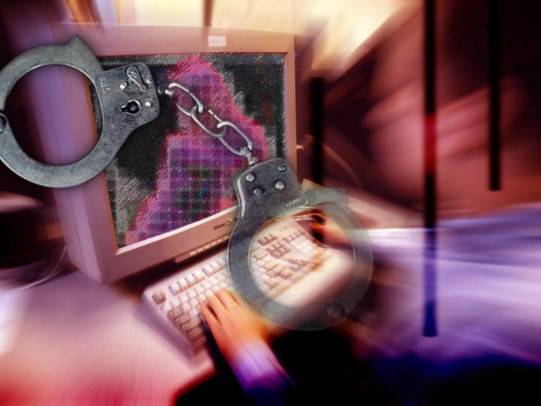 Child Porn Generic Computer with Handcuffs