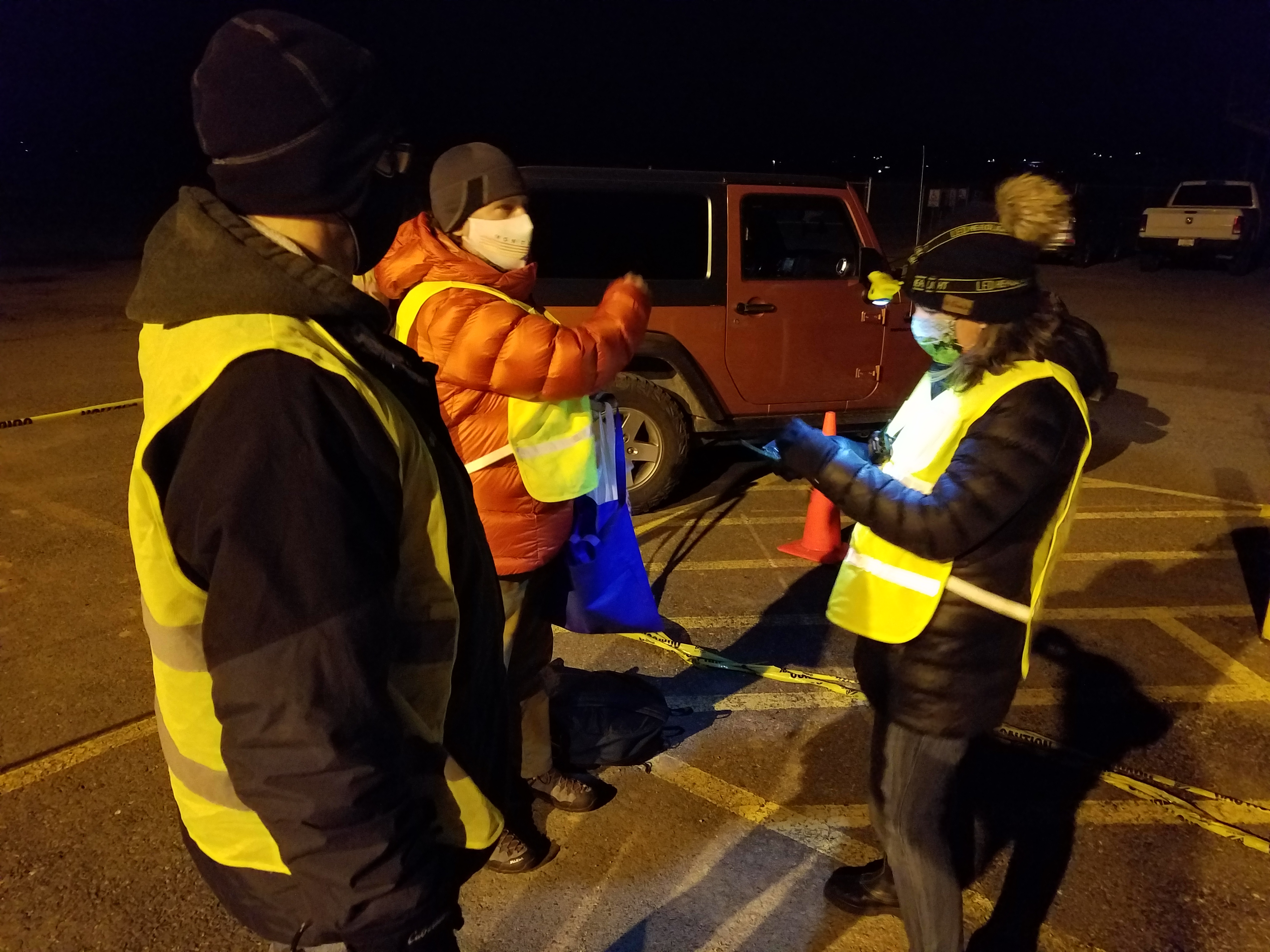 Volunteers at the Lewis and Clark County COVID vaccination clinic