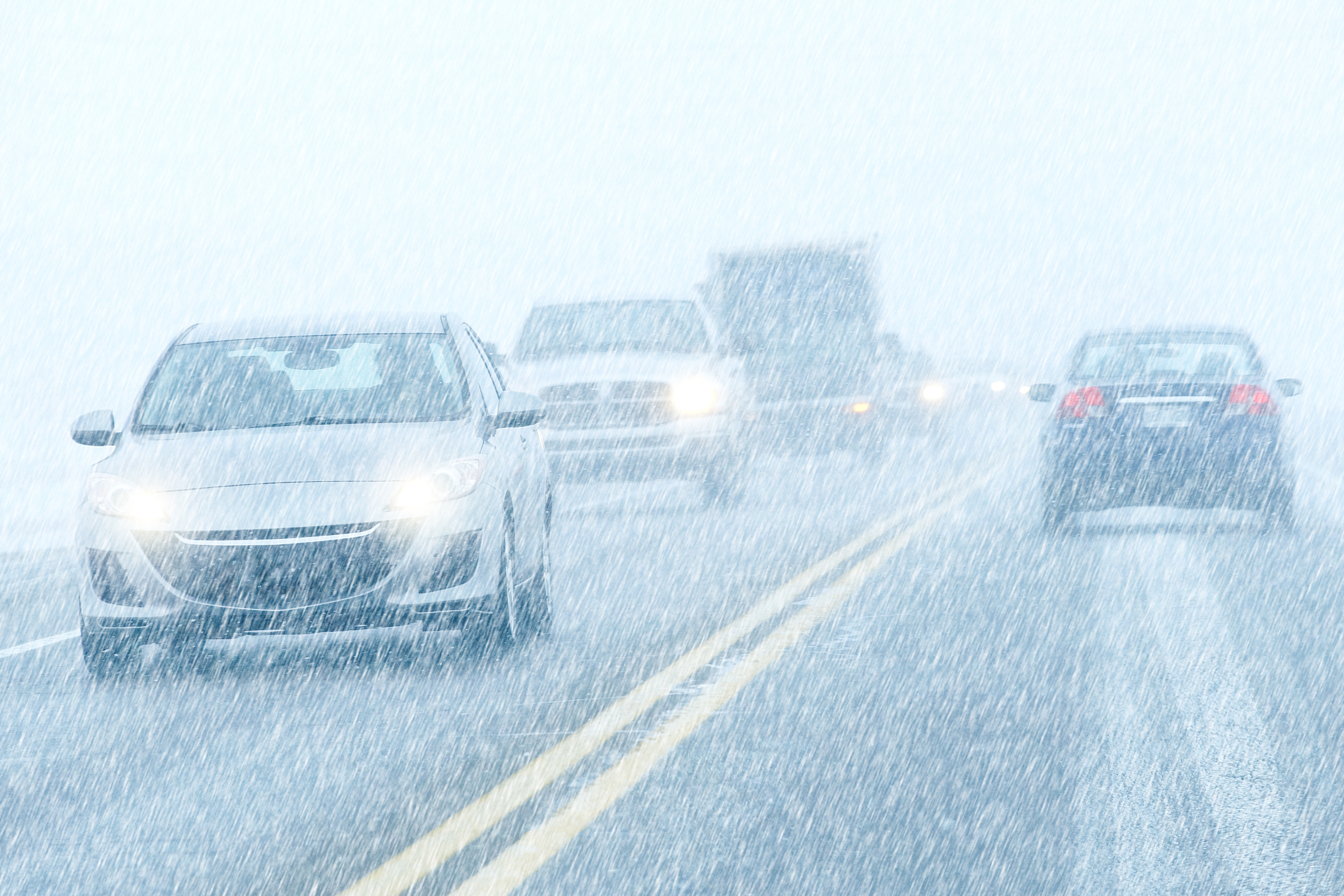 Winter driving snow