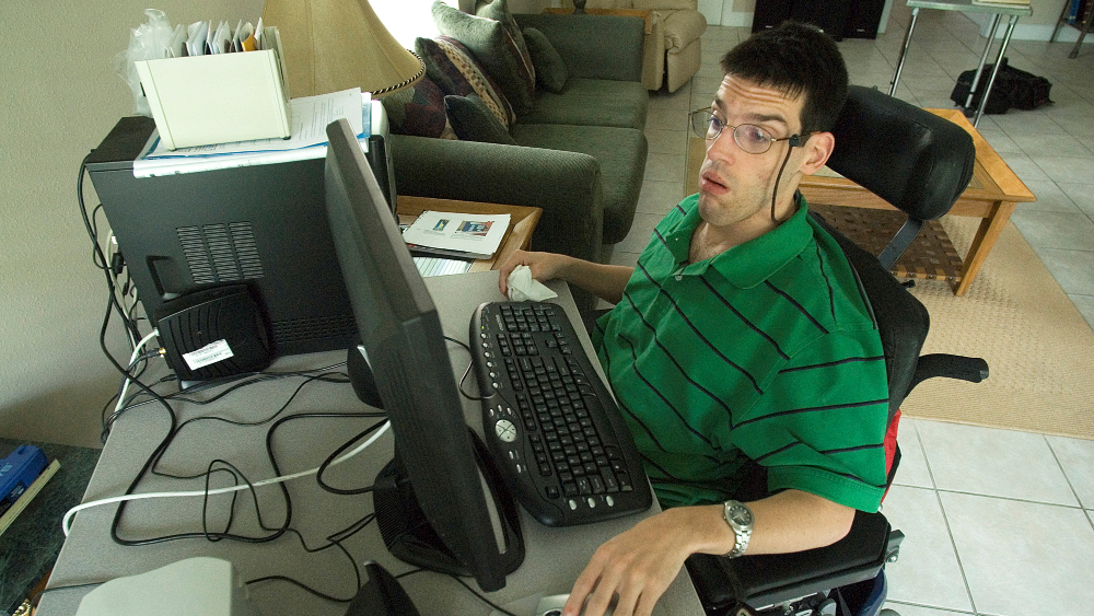 disabled person working