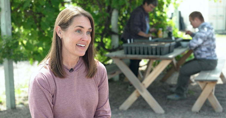 Jennifer Barnard, mother to Connor and owner of Millay and Meadowlark Flower Farm 