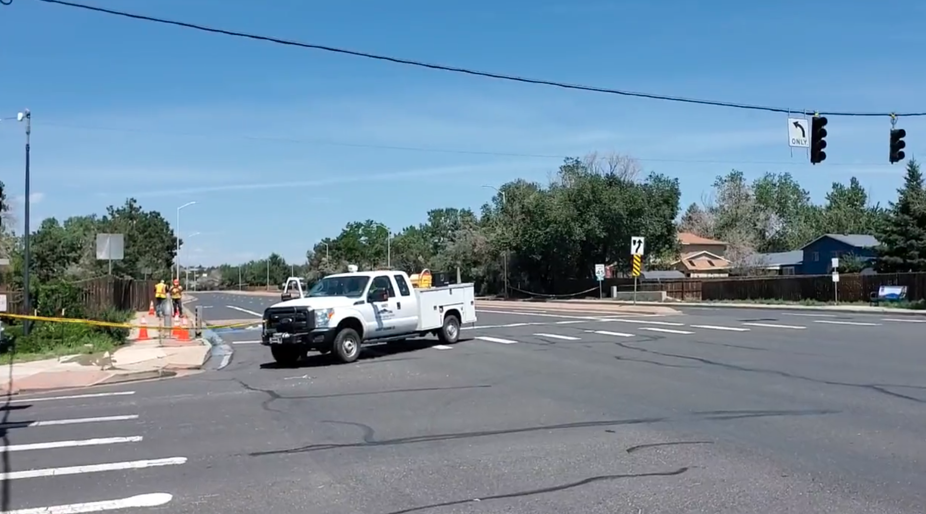 Water Main Break on Academy