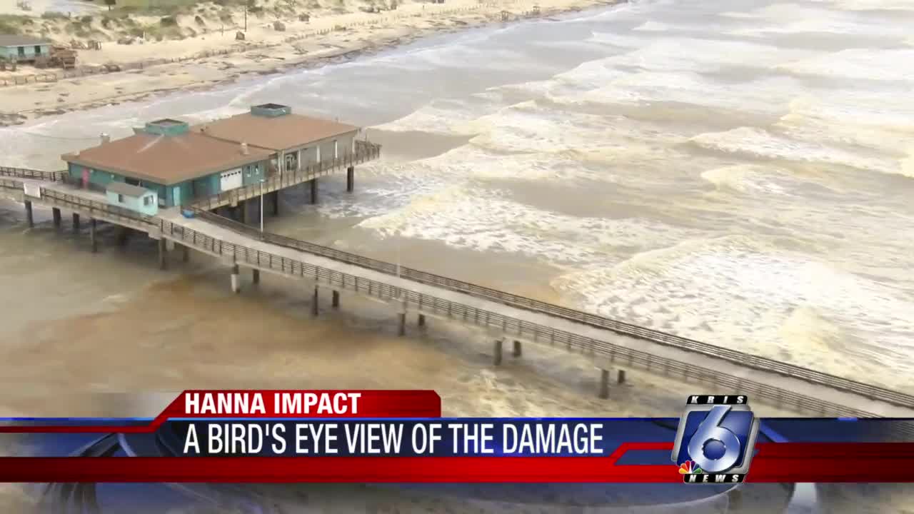 Helicopter tour reveals Hurricane Hanna's damage