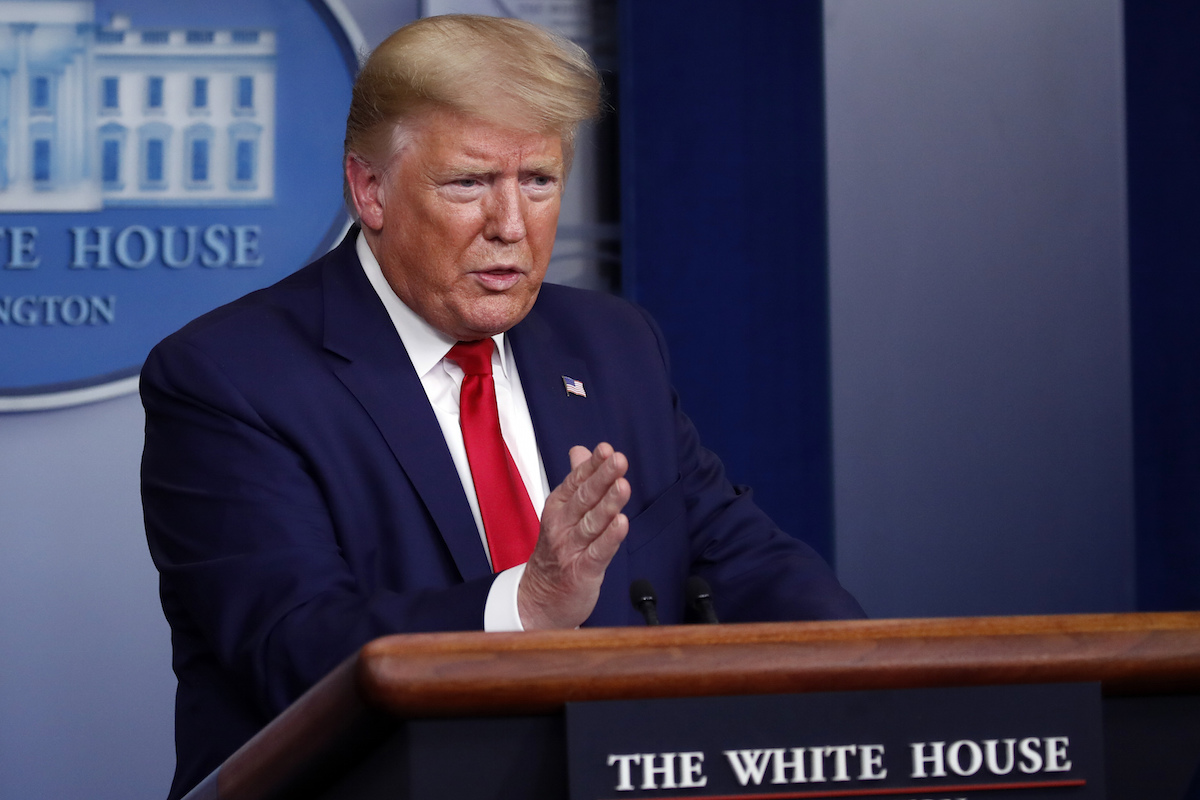 Trump says disinfectant comments were sarcasm
