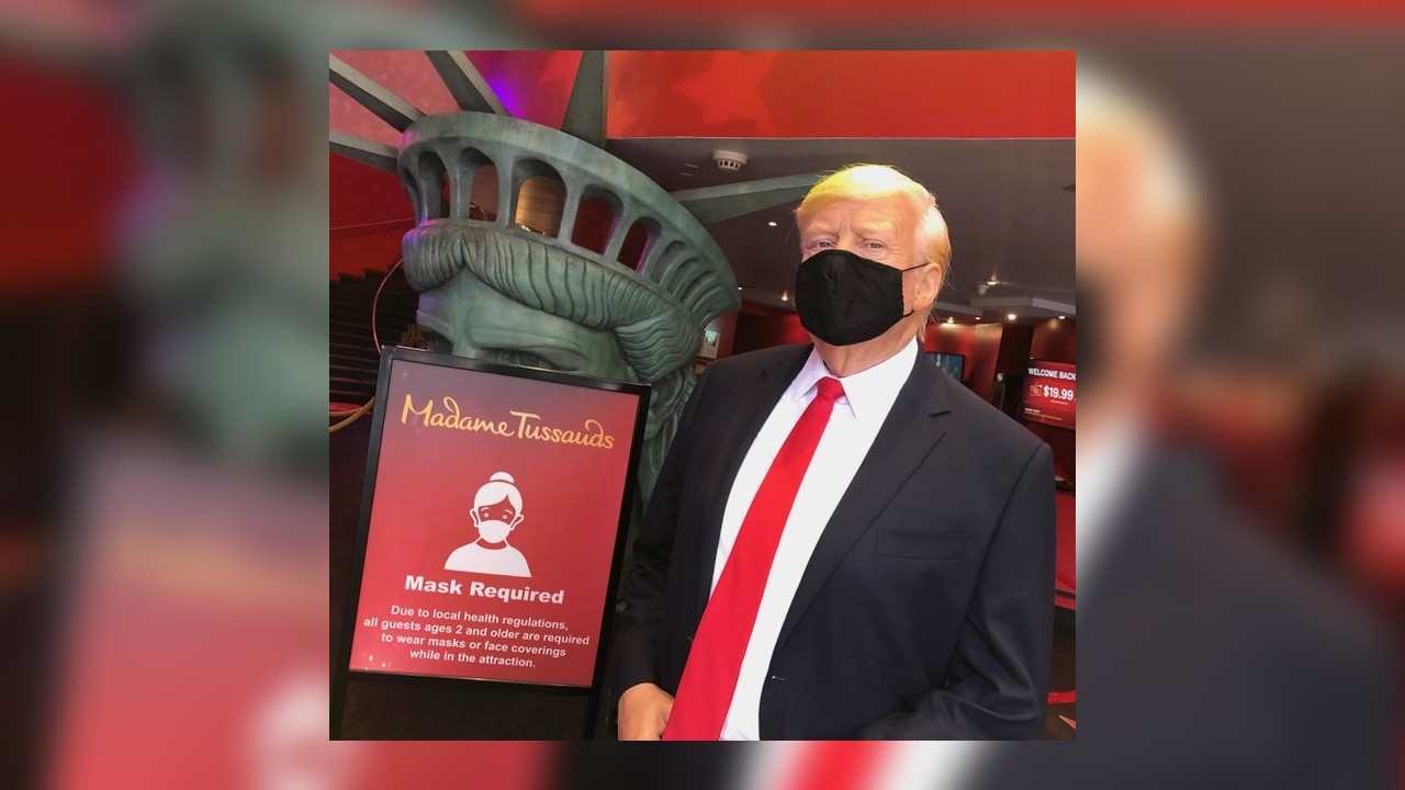 President Trump's wax figure to don mask at Madame Tussauds in NY