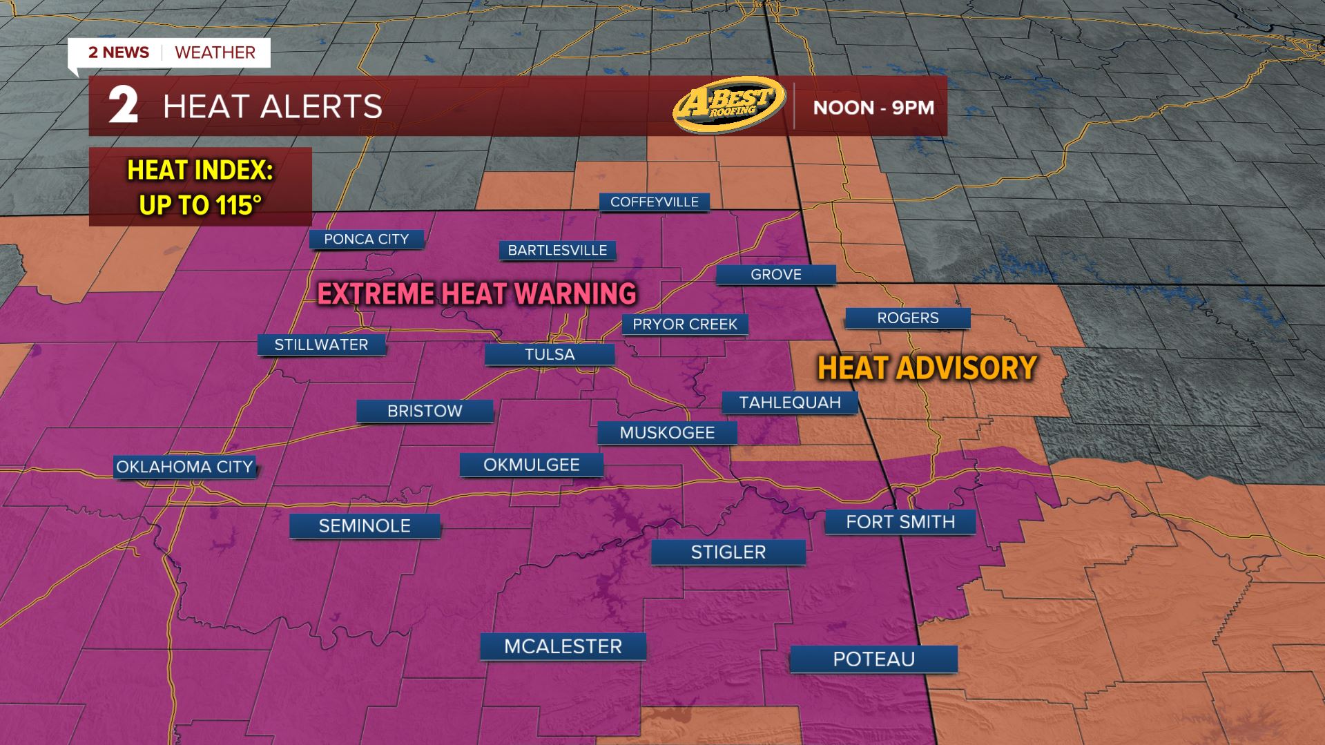 Heat Alerts for Friday