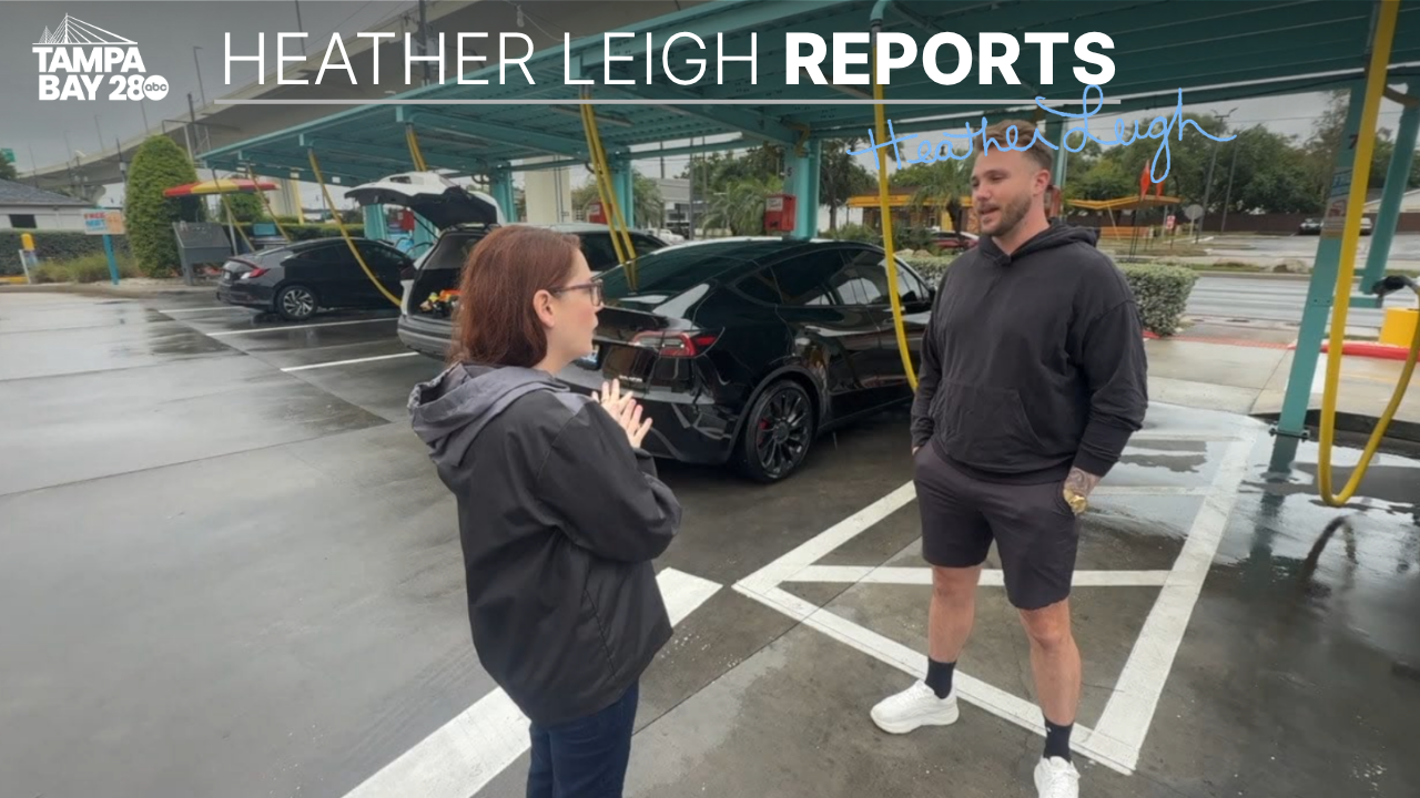 Why are commercial car washes able to operate as the Tampa Bay area continues to deal with drought?