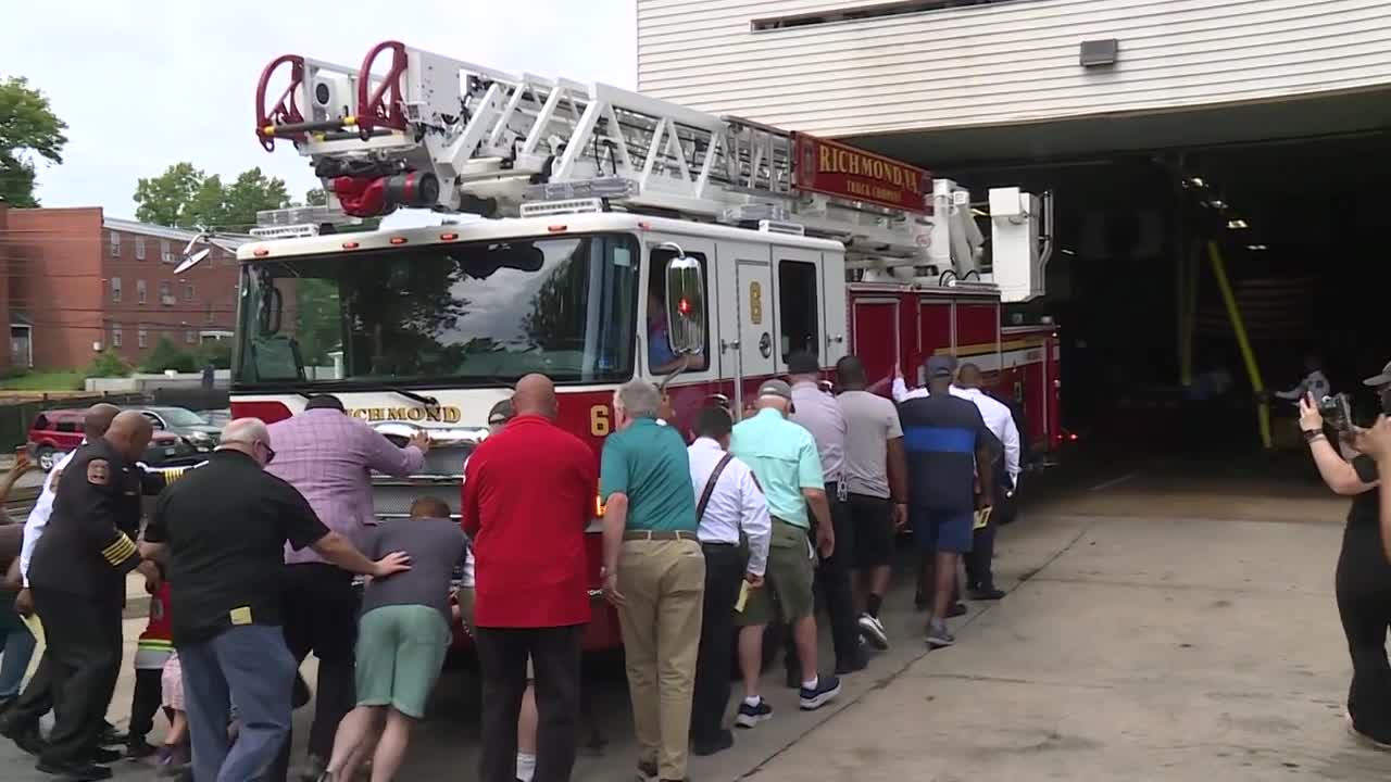 Richmond Fire Department holds push-in ceremony for new truck