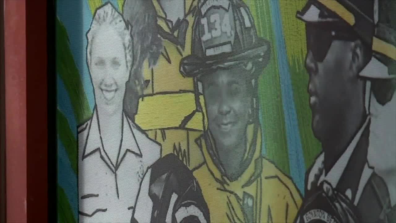 Latosha Clemons face on Boynton Beach mural after it was restored