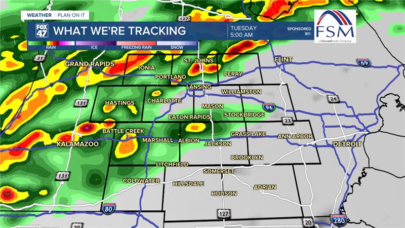 Scattered showers and thunderstorms advance through our neighborhoods overnight tonight