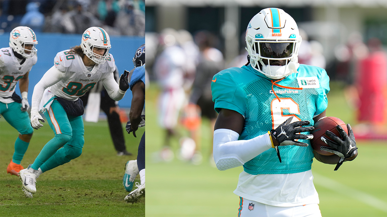 Adam Shaheen and Trill Williams, placed on injured reserve by Dolphins