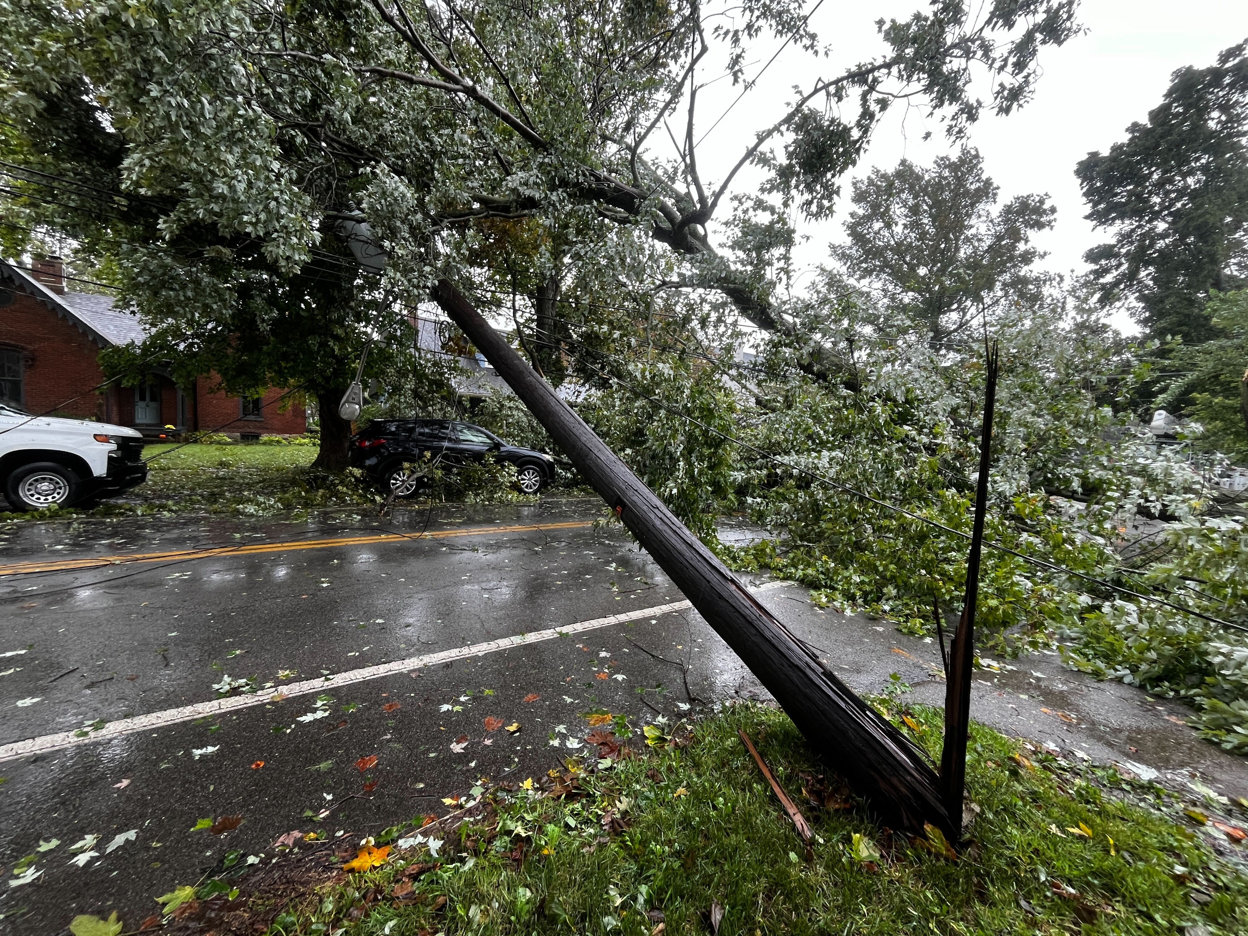 Storm damage in Midway