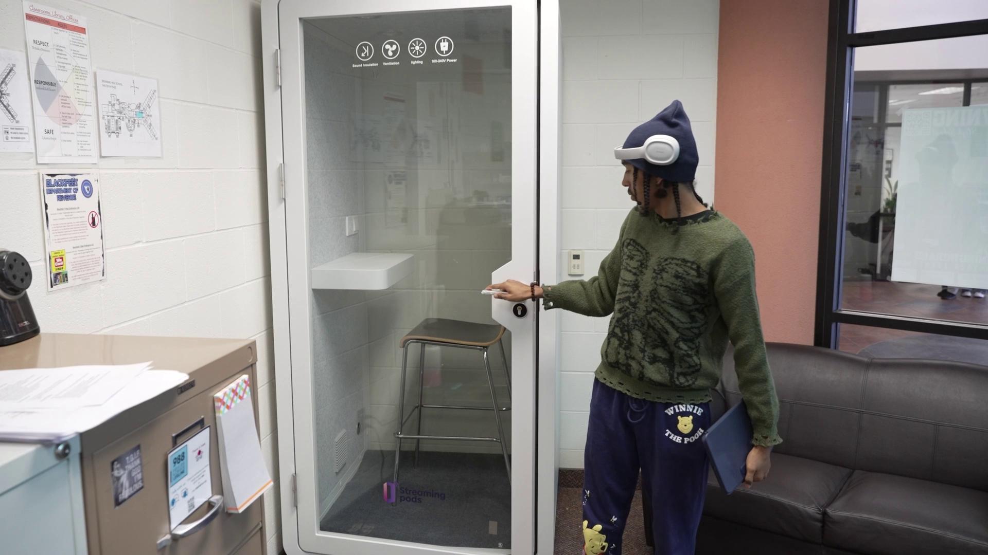 Browning school now offers 'hush pods'
