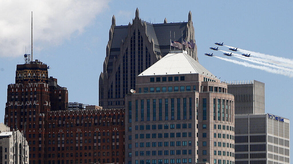 Blue Angels Detroit flyover