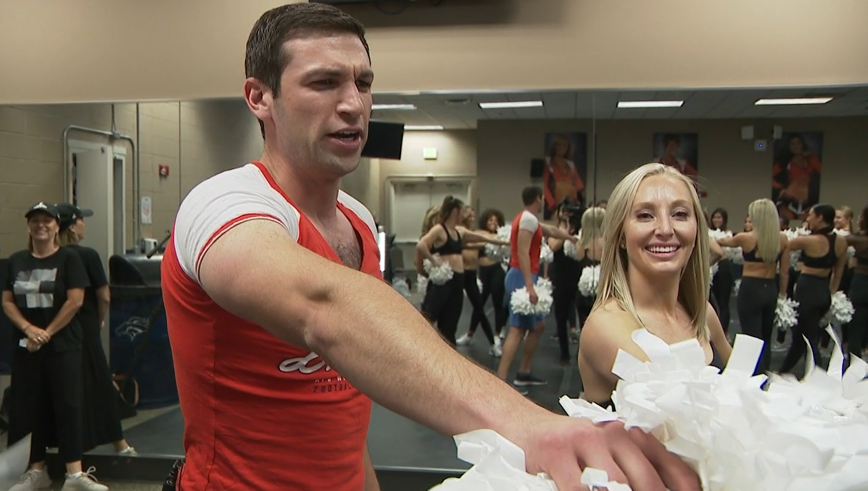 Danny auditions for the Denver Broncos Cheerleading squad