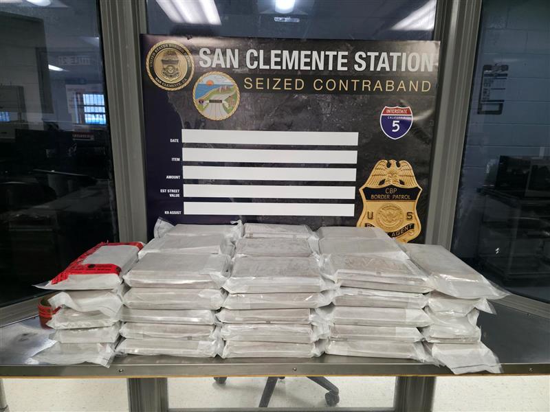 Seized contraband at the U.S. Border Patrol San Clemente Station