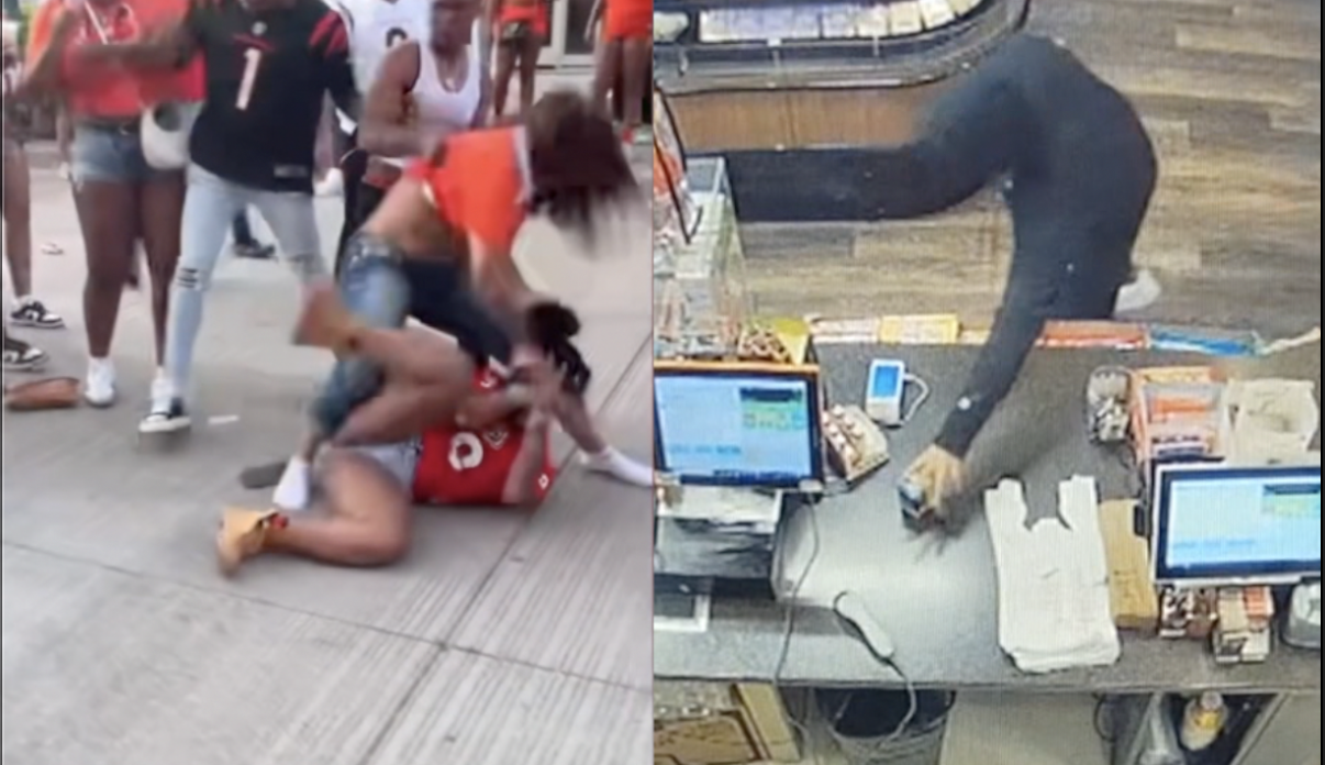 Brazen brawl and theft at The Banks