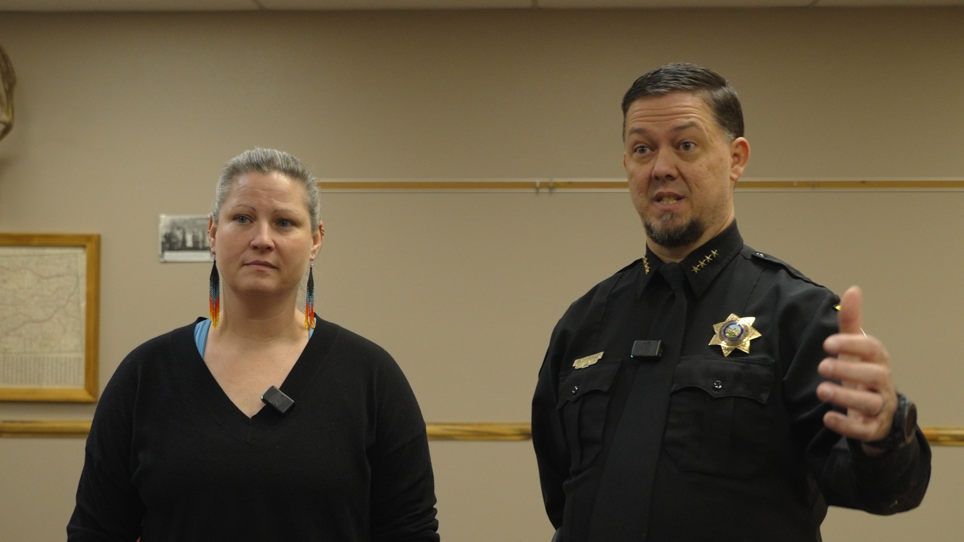 Mineral County Sheriff Ryan Funke (Right), Amy Parks, Mineral County Emergency Manager (Left)