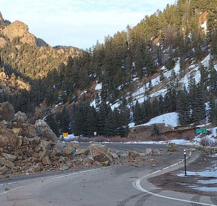 Custer County December 2024 rockslide_Colorado Department of Transportation