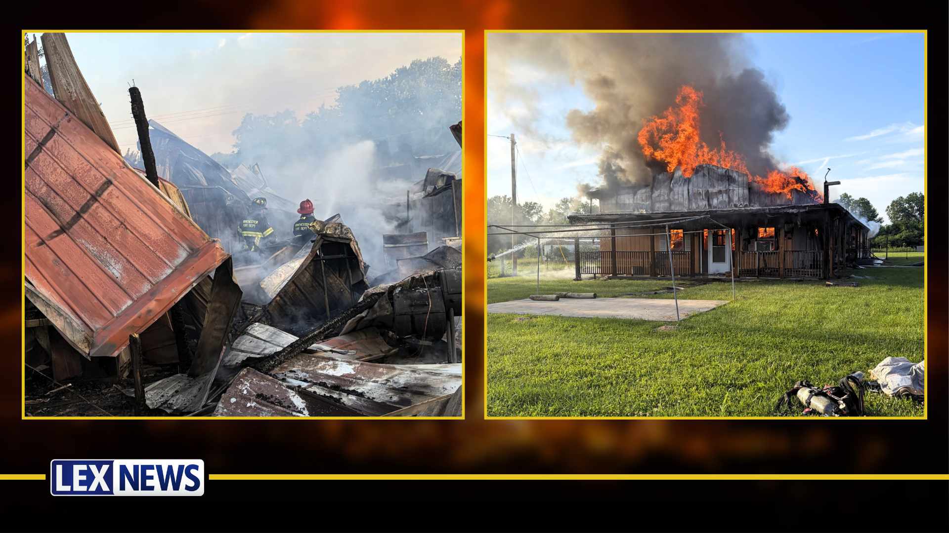 Clay City house fire on Main Street