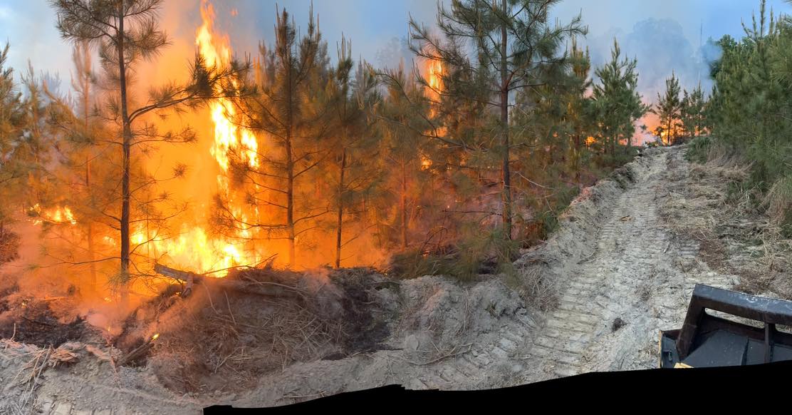 Brush fire off Moseley Road in Chesterfield 
